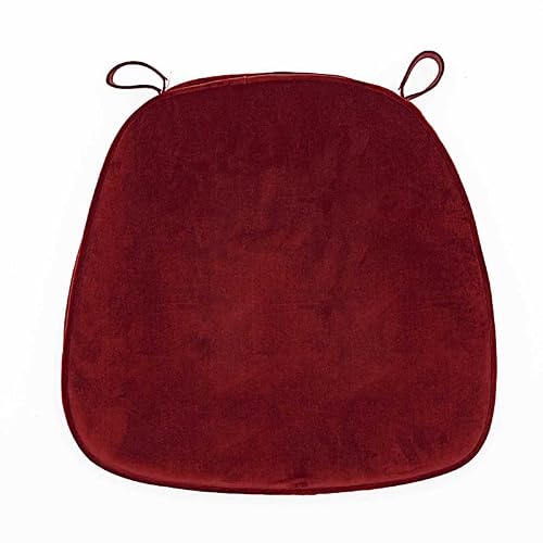 Balsacircle 2 In Thick Wine Velvet Chiavari Chair Cushion With Removable Cover Wedding Party Reception Dinner Catering Decorations #TOP1