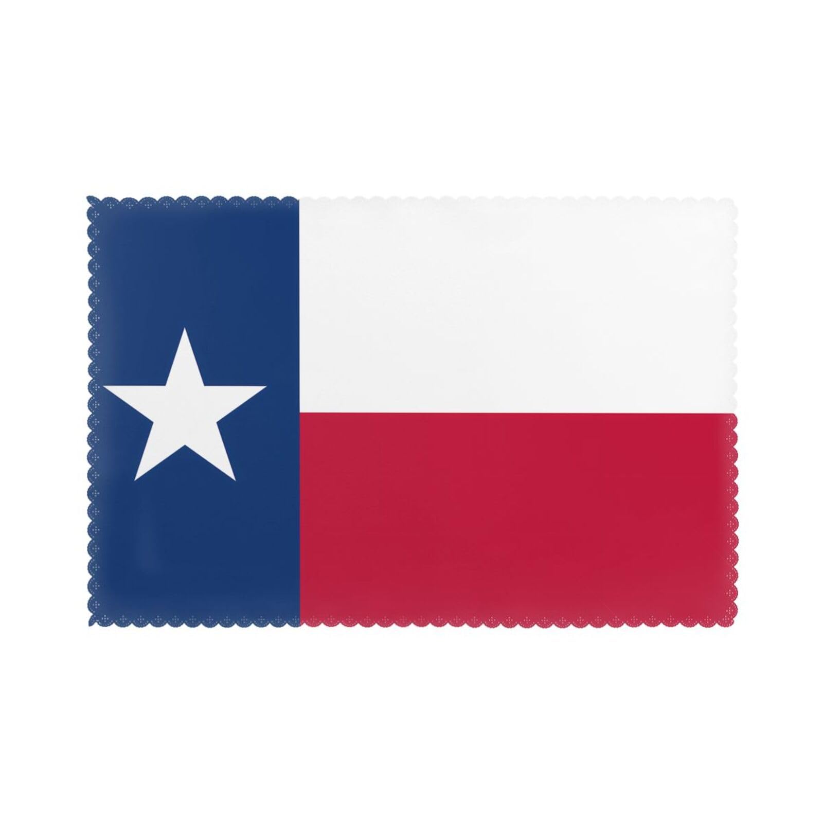 Sets de table drapeau du Texas lot de 6 pour décoration de table de banquet