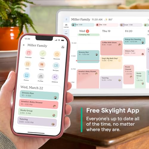 Image of Skylight Calendar 2 - 15-inch Full HD Touchscreen Digital Calendar, Featured on Wirecutter - Wall Planner & Interactive Chore Chart, Smart Family Organizer, 16GB Storage, Wi-Fi, Wall Mount Included - Shadow Box, Silver