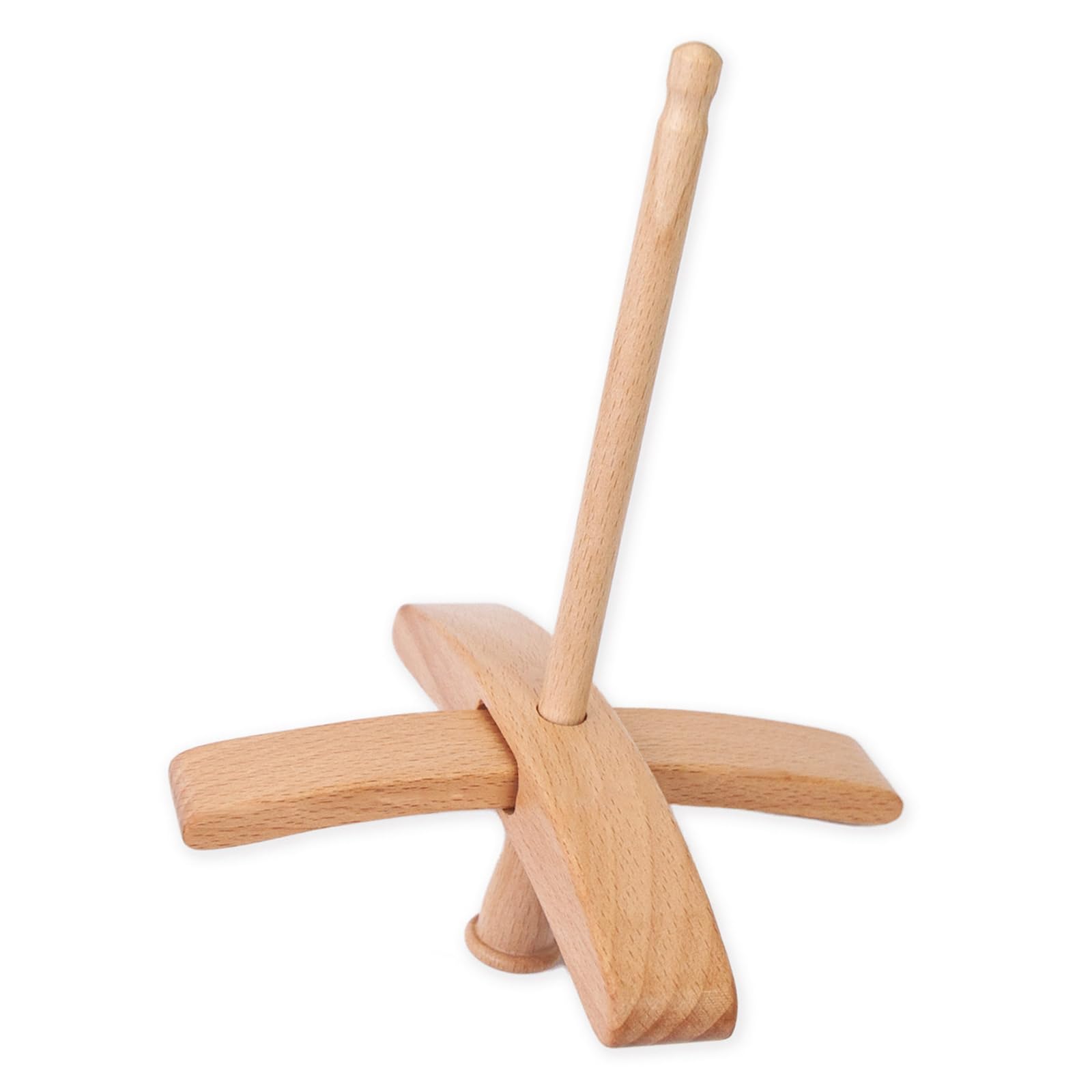 Buxuaaaa Wooden Spindle Crosses-Shaped Spindle Crocheting Spinner Tool Sewing Accessories Crosses-Shaped Hand Carved Yarn Winder