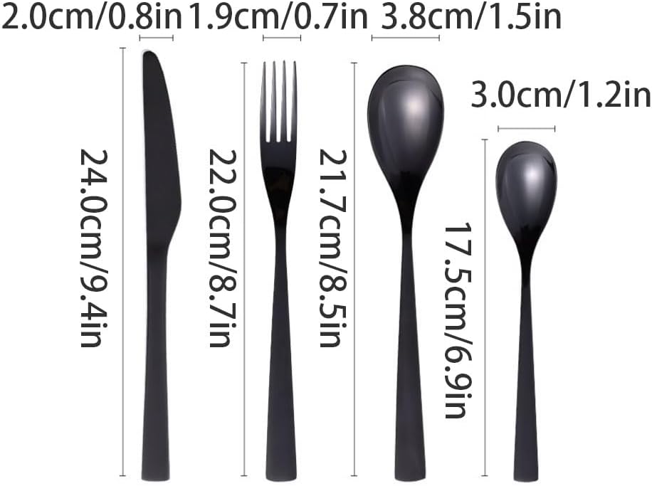 PEKJI Knife Fork Spoon Home Stainless Steel Cutlery Set Fashion Silverware Set Reusable Kitchen Flatware Set Western Tableware