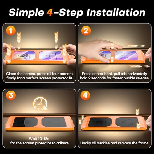 Image of TOCOL for Samsung Galaxy S26 Ultra Screen Protector Military Grade Shatterproof HD Tempered Glass Easy Installation Case Friendly 2 Packs