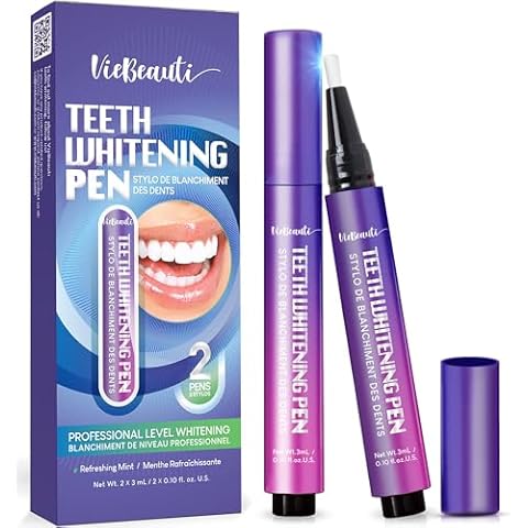 Viebeauti Teeth Whitening Pen Gel: Tooth Whitener with Carbamide Peroxide for Sensitive Teeth - Professional Dental Stain Remover for an Instant Bright Smile Cover