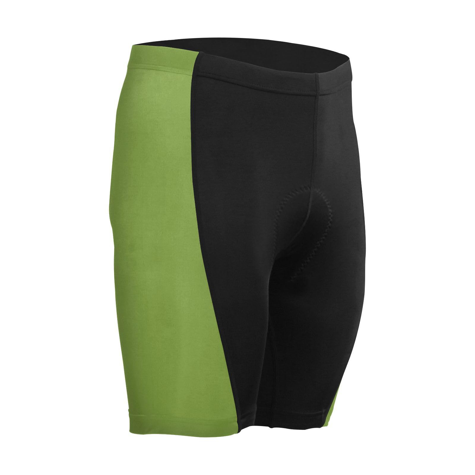 Men's Padded Bicycle Short, Cycling Shorts, Breathable, Moisture-Absorbent and Sweat-Wicking Beige Green