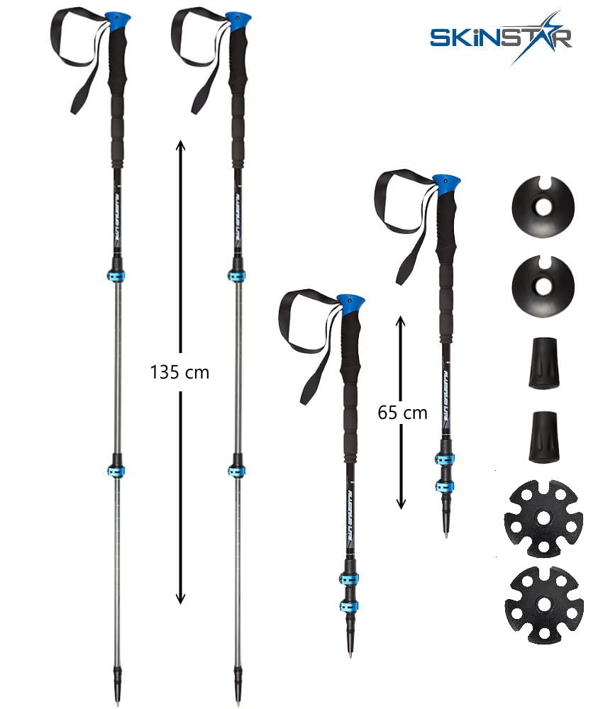 SkinStar Racchette da neve 30" Set telaio in alluminio con racchette da neve, bastone fino a 130 kg