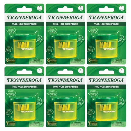 Ticonderoga Two-Hole Sharpener 6-Pack