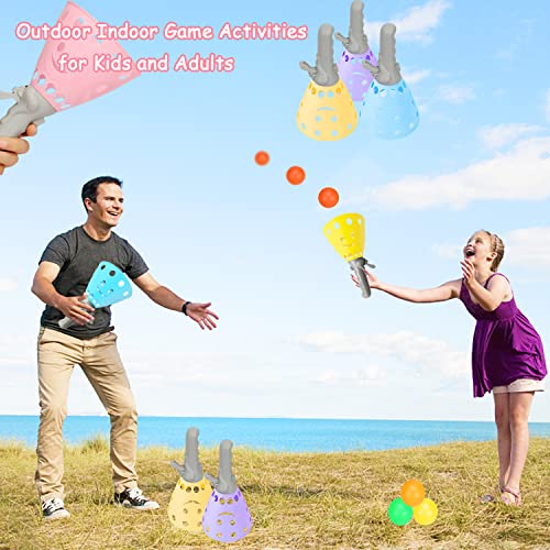 24 Pcs Pop-Pass-Catch Ball Game With 8 Catch Launcher Baskets And 16 Balls,Outdoor Indoor Game Activities For Kids 2023,Lawn Games Beach Sport Toys For Gift,Party Favor,Kids 4 5 6 7 8 9 10+And Adults #TOP6