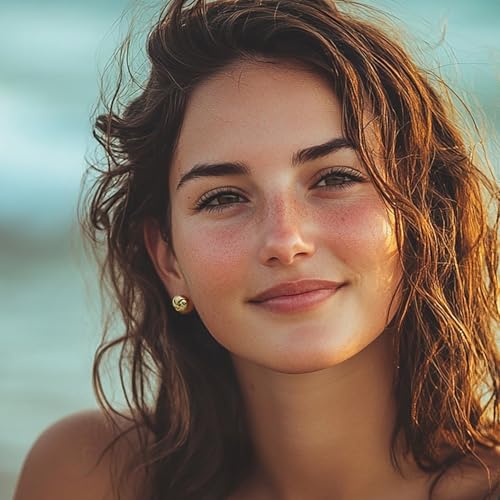 Gold Studs Earrings for Women 14k Gold Stud Earrings for women Exquisite Small Stud Earring for Women Well-polished Studs Jewelry 10mm3