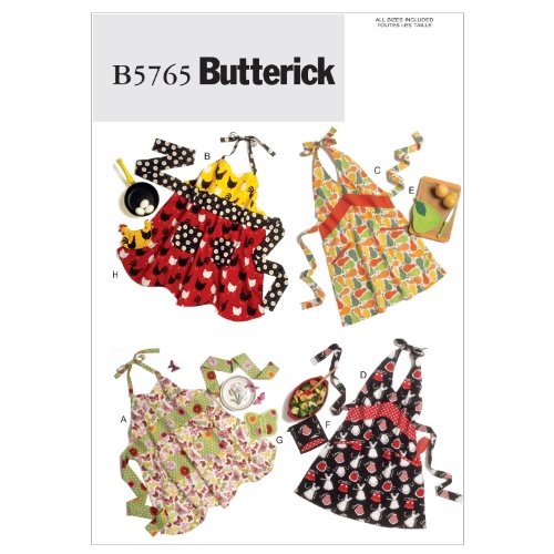 BUTTERICK PATTERNS B5765 Aprons and Potholders, Size XY (SML-MED-LRG)