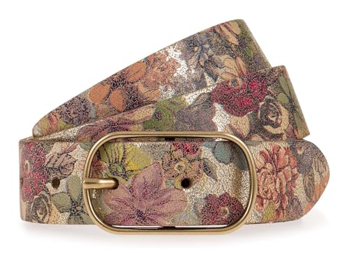 Ceinture en cuir Vanzetti W85 dorée et multicolore, l'excellence de la maroquinerie italienne
