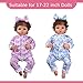 BABESIDE Reborn Baby Doll Clothes for 17-22 Inch Dolls, 5 Sets Baby Doll Clothes Outfits Accessories - Romper Suit and Headband for Newborn Baby Doll Boy&Girl Kids Gift