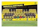 Material: Papier Mannschaftsposter / Teamposter Borussia Dortmund BVB 09 + gratis Sticker \