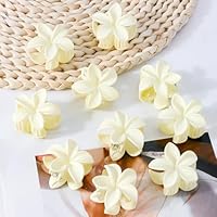 Amazon.co.jp: Ahoney 女性用ホワイトフラワーヘアクリップ 10個入り