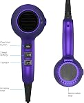 Lightweight Powerful Hair Dryer 1875W Fast Drying Ceramic Blow Dryer Pro Salon Negetive Ion Hair Blow Dryer Strong Air Flow 2 Speed and 3 Heat Settings DC Motor with Concentrator & Diffuser & Comb, Matte Purple