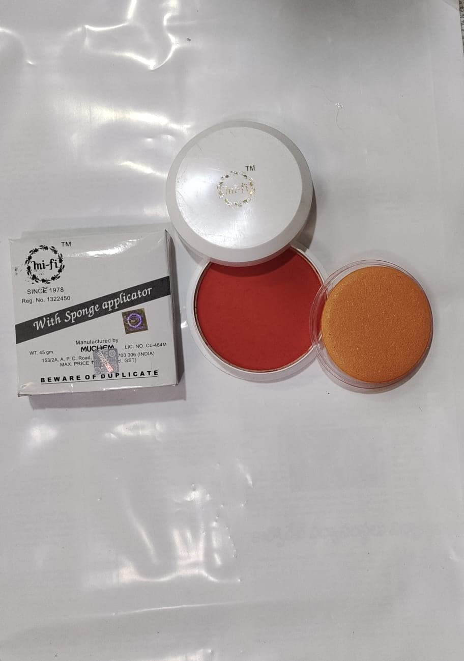 PMW - mifi Pan-Cake - Make up Powder For Classical Dance - Red Colour PANC-CAKE - Pack Of 1-picture-19