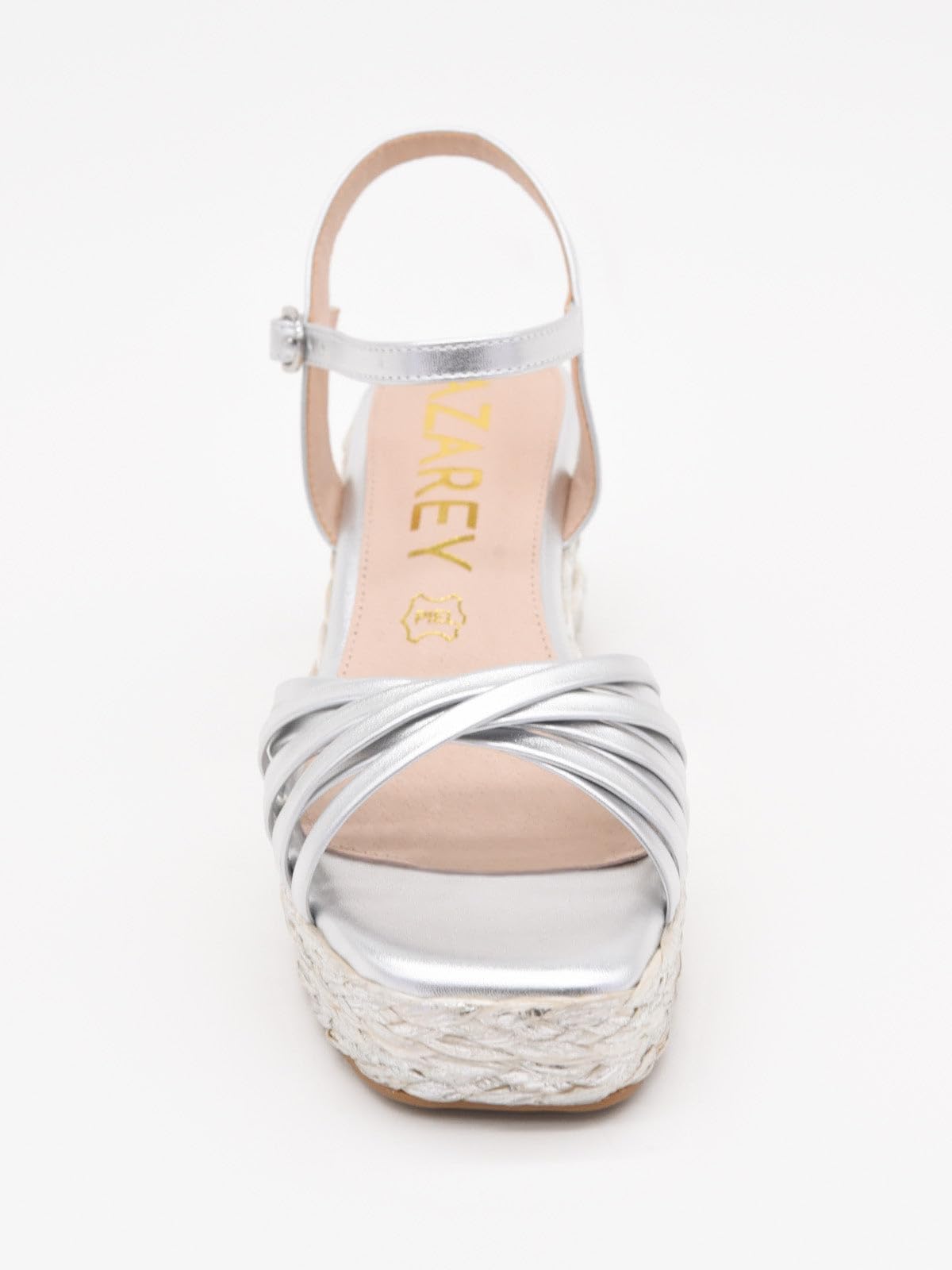 Azarey Sandalias de cuña tejida con plataforma