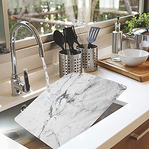 Gennissy Marble Placemats For Dining Table Set Of 6 Thin Environmental Table Mats Easy Clean For Kitchen Dinner Party((Marble) #TOP2