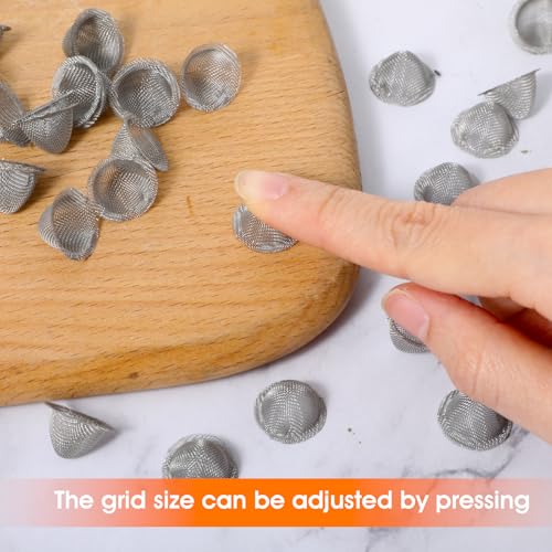 60Pcs Stainless Steel Bowl Screens, 1/2 Inch Stainless Steel Bowl Mesh Clean Screens Tapered Design Conical Design Metal Filters Mini Metal Clean Screen Reusable Filters - Image 5