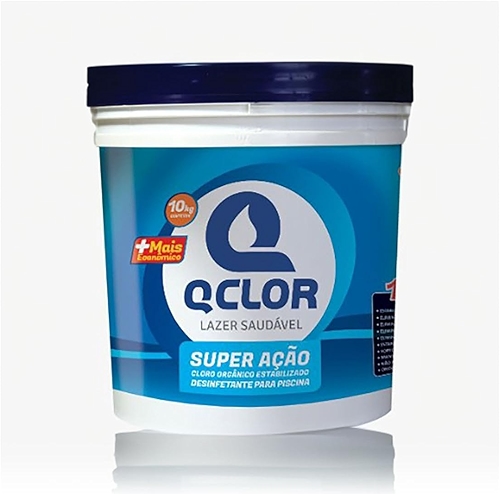 Q Clor Super Ação 10kg, Cloro Granulado para Piscina