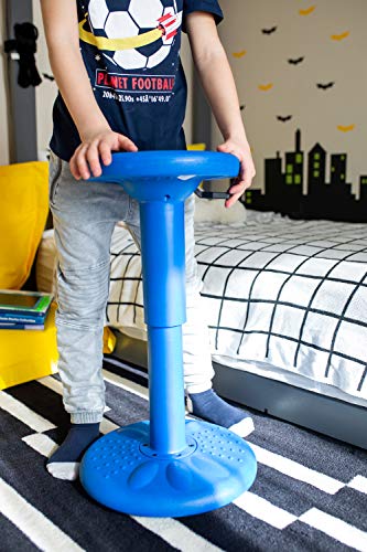 Active Chairs Adjustable Wobble Stool For Kids, Flexible Seating Improves Focus And Helps Add/Adhd, 16.65-23.75-Inch Chair, Ages 13-18, Blue #TOP6