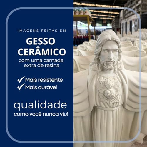 Imagem Nossa Senhora de Fátima 20cm Gesso Escultura Católica