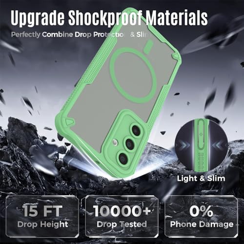 Coque Samsung Galaxy A16 MagSafe verte avec protège-écran mat - 6