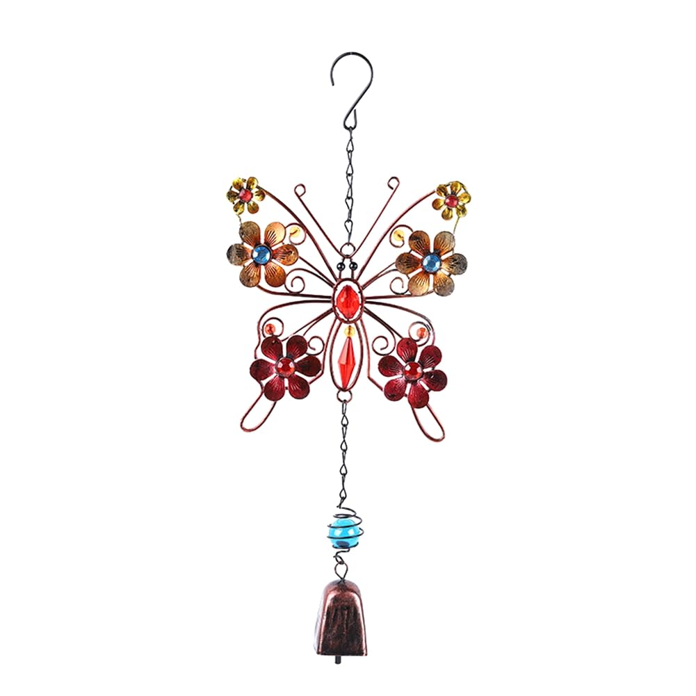 CTRLZS 1 Piece Butterfly Wind Chimes, Outdoor Indoor Decor, As Shown Metal Butterfly, Mobile Romantic Wind for Grandma Gifts, Mom Gifts, Home