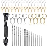 Bequem zu bedienen, einfach den Schraubstockkopf abschrauben, den Bohrer einsetzen, dann den Kopf festschrauben, auf die Stelle zielen, die Oberseite des Griffs befestigen, während der Griff gedreht wird. Sie können die Klemme einstellen, indem Sie den Kopf drehen.