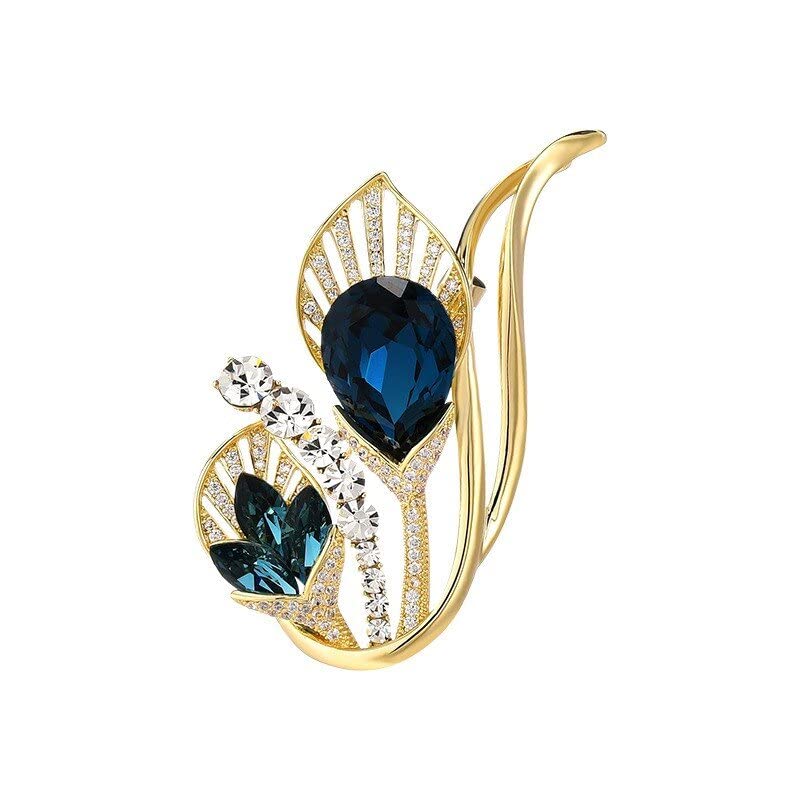 Image of Calla Lily Brooch for Women Girls Rhinestone Brooch Lapel Pin Flower Brooch Hat Pin Jewelry for Her