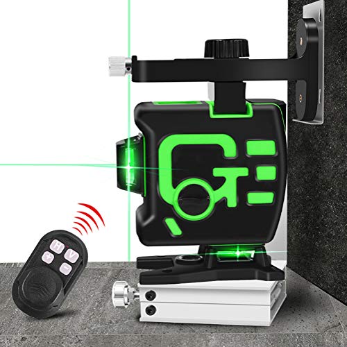Laser Level 25M, 3 X 360 Green Cross Line Laser Selbstausgleich, Green Beam 3D 12 Linien, IP 54 Self Leveling Vertikale Und Horizontale Linie,Schwarz