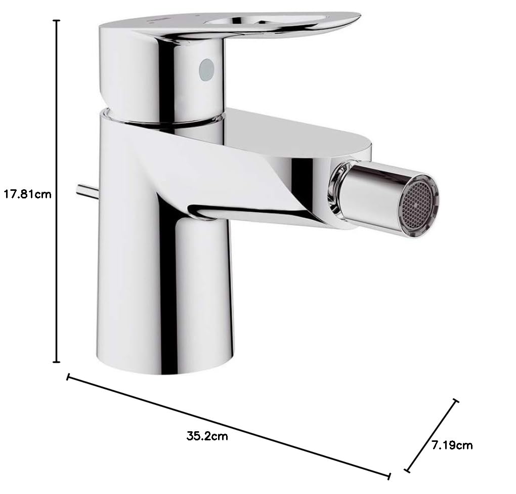Grohe Start Loop 23352000 Single Lever Bidet Armatur inkl. Pop Up Ablaufgarnitur, Chrom