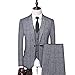 Men 3 Pieces Suit Spring Autumn Plaid Slim Fit Business Formal Casual Check Suits Office Work Party Prom (Color : Gray Size : 4XL for 80 to 85 kg) (Gray XL for 65 to 70 kg)