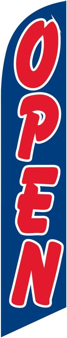 Oopen (blue/red/white) Feather Banner Swooper Flag - Replacement FLAG ONLY