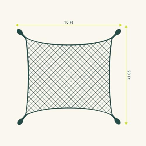 Image of Kyari Green Shade Net for Garden and Balcony 10x20 ft? 75% Sun Protection Net for Plants, Terrace, Outdoor Spaces ? UV Resistant, Tearproof Green Net with Eyelets