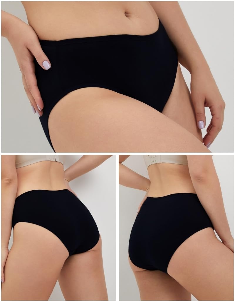 ALYA UNDERWEAR Premium Intimo, Cotone Biologico, Vita Media, Mutande Donna, Traspirante, Confortevole, Morbido Slip, Flessibile, Mutandine, Confezione Multipla (S … 3XL)