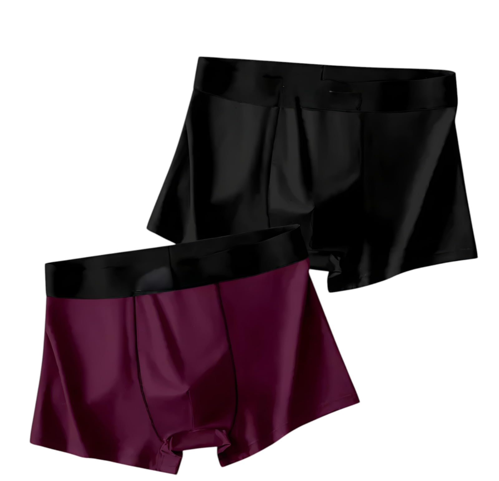 Men's Stretch Nylon Trunks Lightweight Soft Elastic Waist Comfortable Underwear Pack of 2-image-8