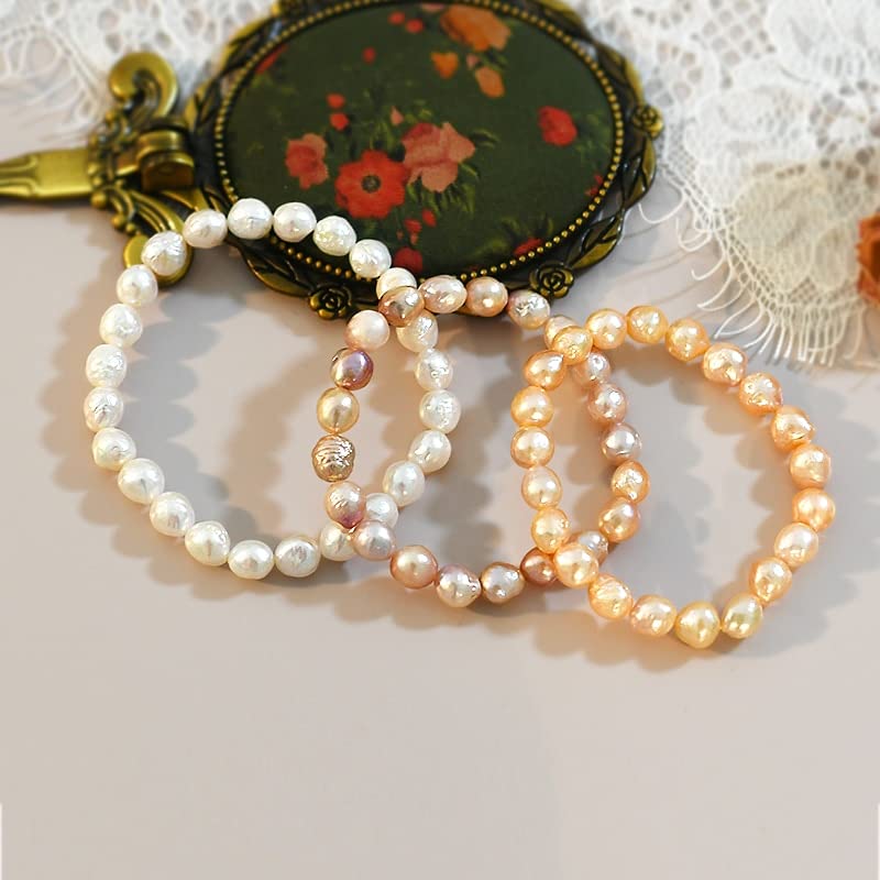 Braccialetti di Perle Barocche d'Acqua Dolce Naturali Regali di Gioielli di Moda per Le Donne Nuova Tendenza