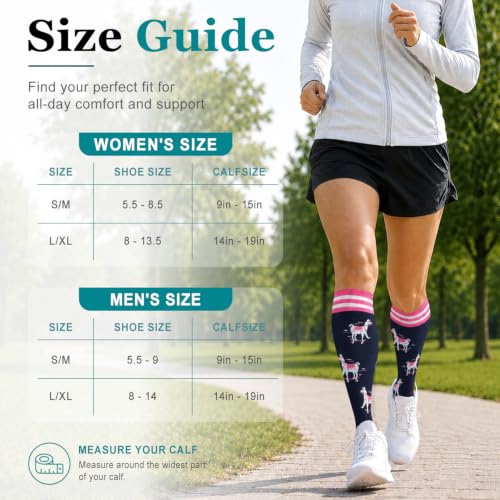 Image of COOLOVER Copper Compression Socks for Women and Men(6 Pairs)-Best Support for Running, Athletic, Travel