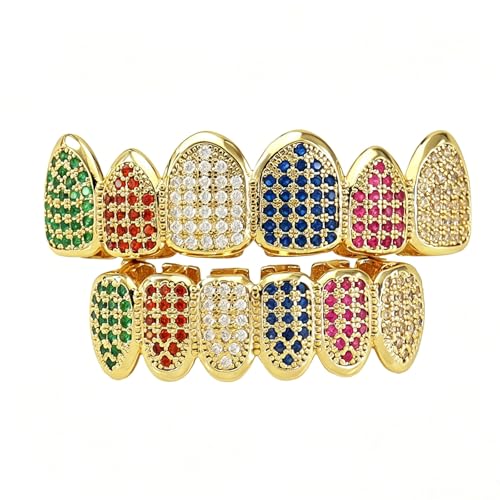 Accesorios de rapero dorados con circonitas para fiestas y eventos