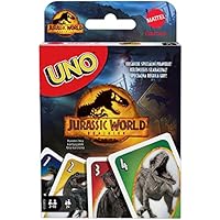 Mattel Games, Juego de Cartas UNO Jurassic World 3, Juego de