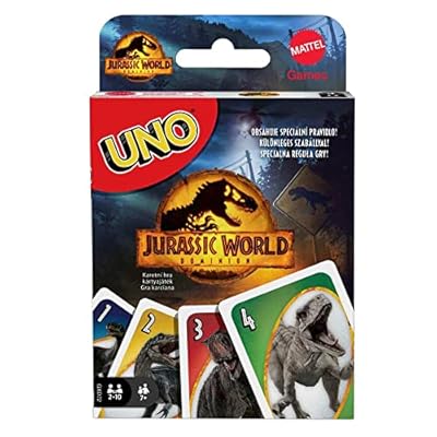 Mattel Games, Juego de Cartas UNO Jurassic World 3, Juego de Mesa para niños a Partir de 7 años (Mattel GXD72), Multicolor | Ya disponible en tu tienda friki favorita! En mundofriki.es!