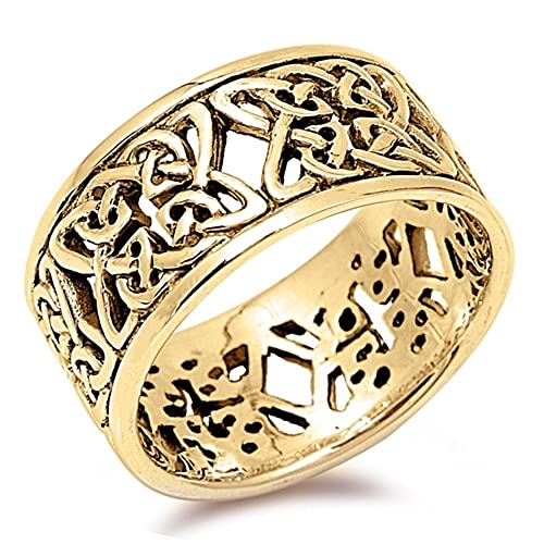 CHOOSE YOUR COLOR Sterling Silver Celtic Knot Ring