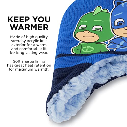 Image of PJ Masks Boys Winter Accessory Hat And Mittens Set, Toddler Beanie For Kids Ages 2-4