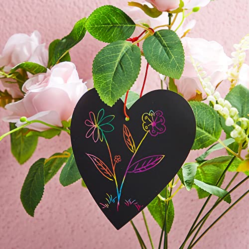 JOYIN 24 Packs Valentines Day Cards with Scratch Heart Paper, Magic Color Heart Rainbow Scratch Cards for Kids Crafts and Art Classroom Exchange, Valentine's Party Favors by JOYIN - Used condition - Image 7
