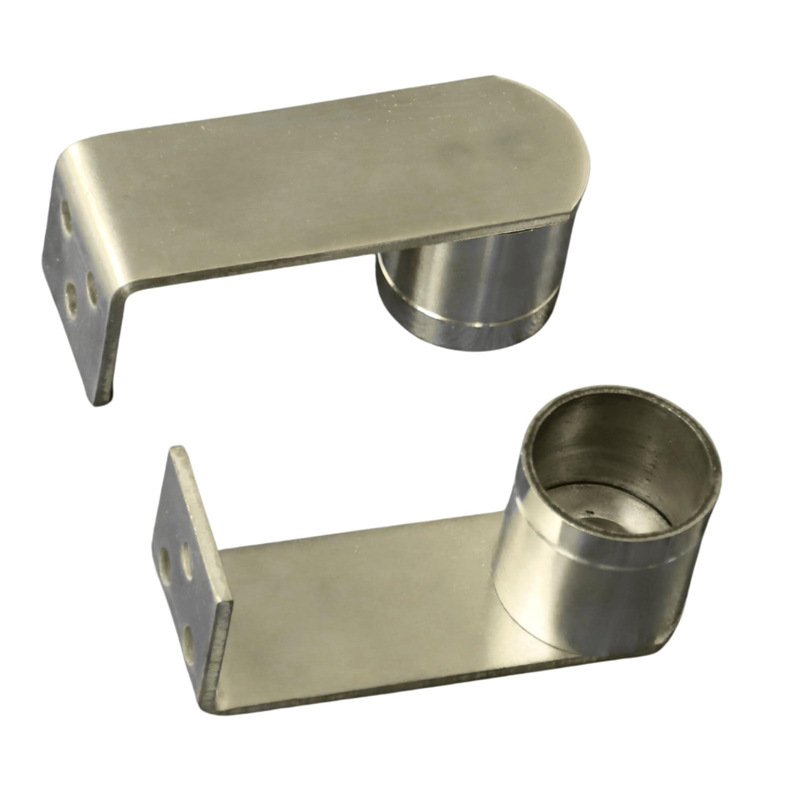 OZMA Stainless Steel Curtain Bracket 4 Inch | Heavy Duty 1 Inch Rod Holder | Wall Mounted Bend Bracket for Curtain Rod, Window & Door Support | Rust Proof Steel Bracket Set (Silver) (4 Inch)-image-30