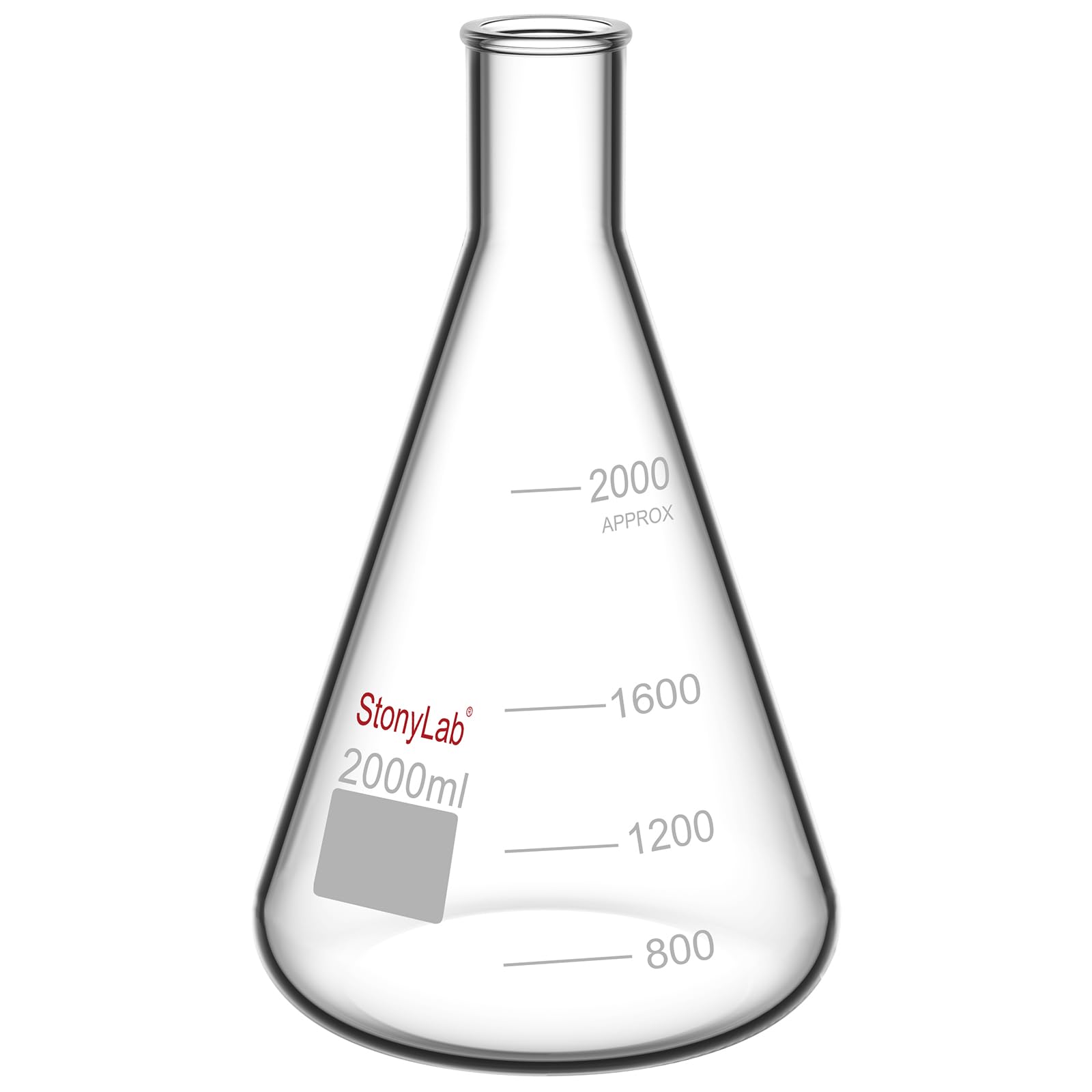 stonylab 1-Pack Glass 50 ml Heavy Wall Narrow Mouth Erlenmeyer Flasks with Heavy Duty Rim - (50ml Fits with StonyLab 4# Rubber Stopper) — Amazon image 15