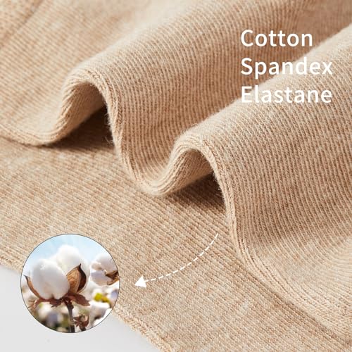 Image of J-BOX Crew Socks for Women Casual Cotton Socks Soft Breathable Dress Socks 10 Pairs