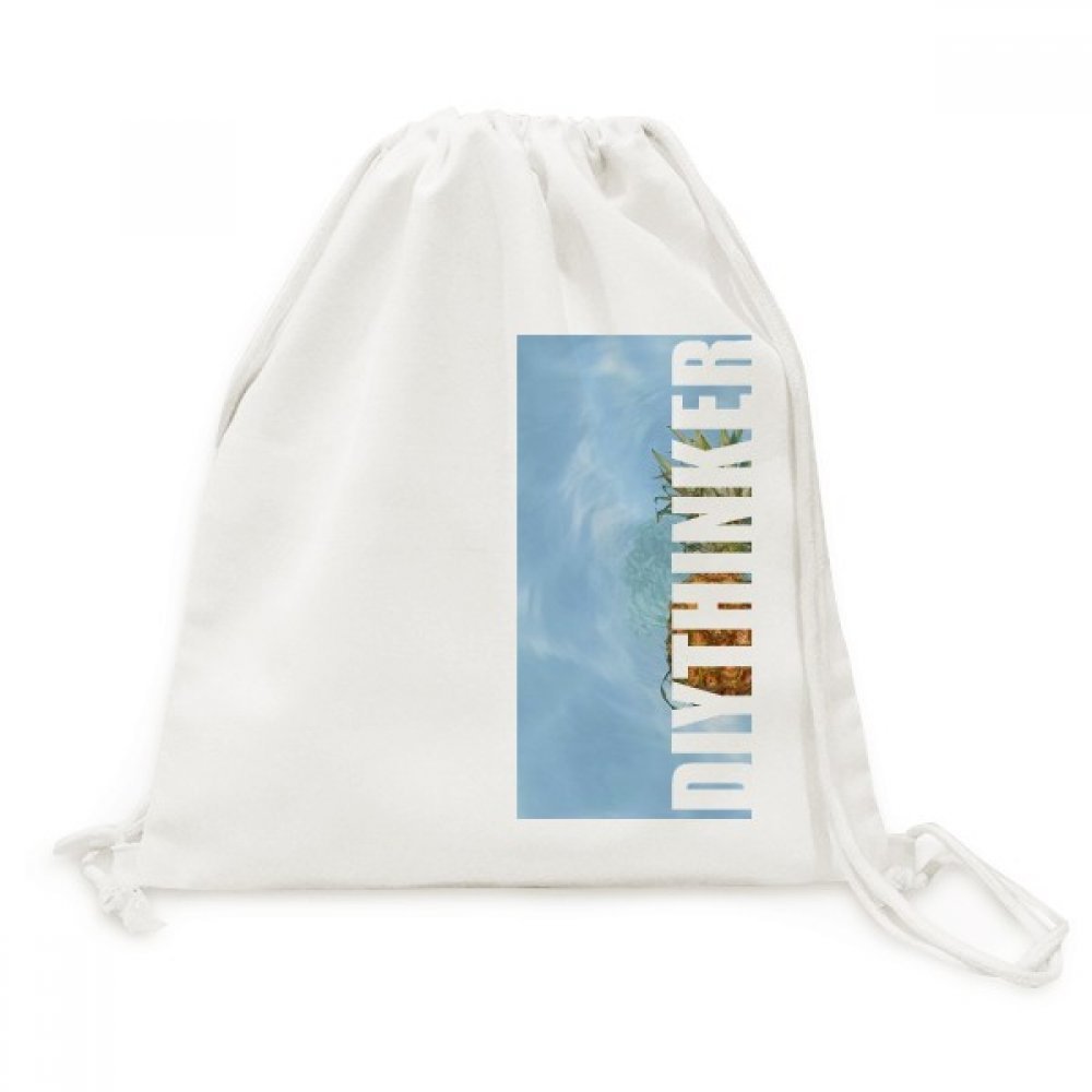Sac à dos cordon pour voyage plage imprimé fruit exotique - 5