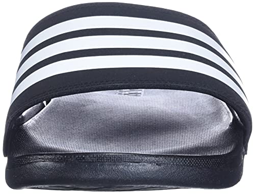 adidas Sandália feminina Adilette Comfort Slide, Preto/branco/preto, 8