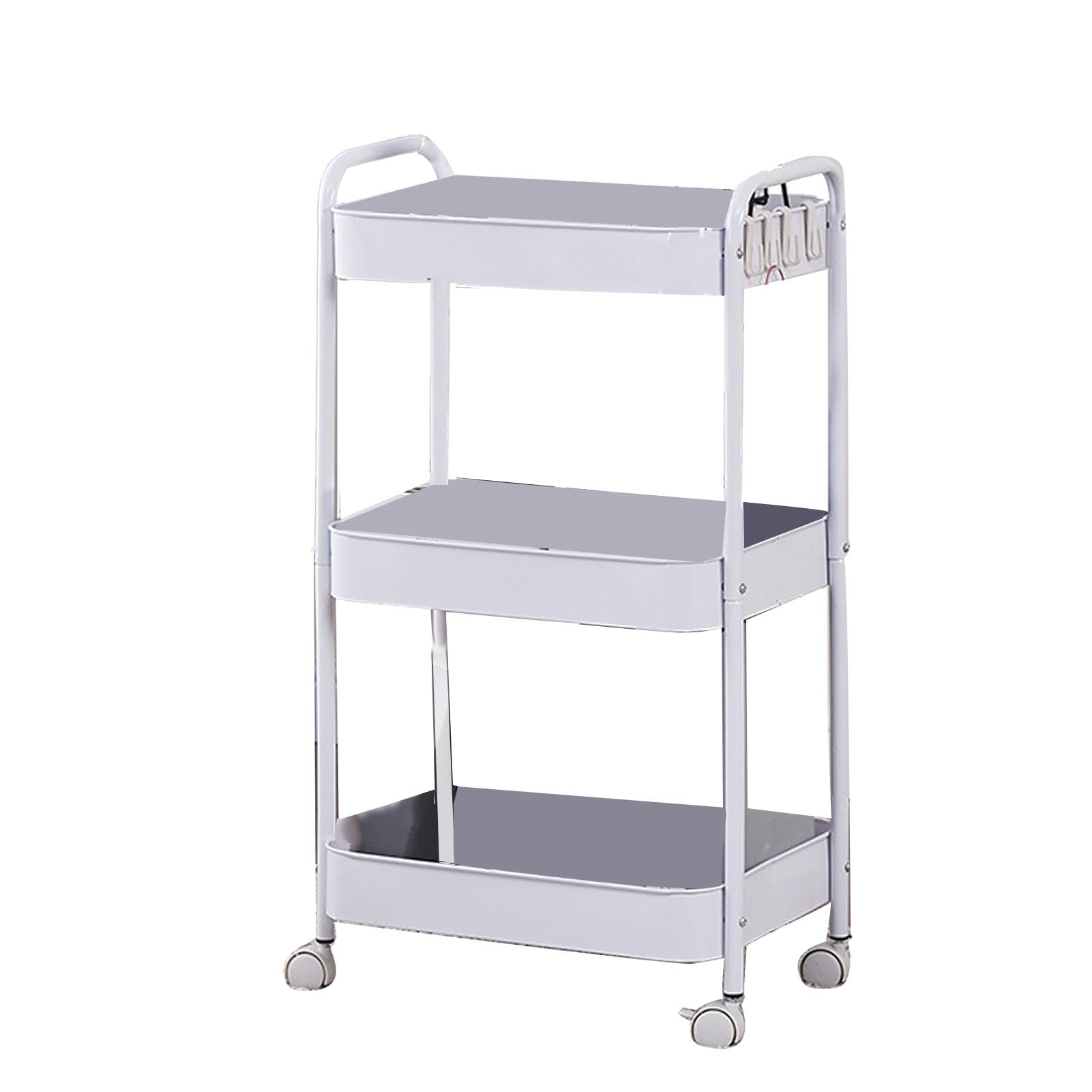 Carrito Auxiliar con Ruedas, Carro Organizador de 3 Niveles for